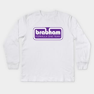 Brabham Formula One Team logo 1973/4 - purple print Kids Long Sleeve T-Shirt